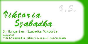 viktoria szabadka business card