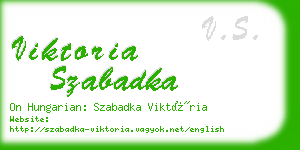 viktoria szabadka business card